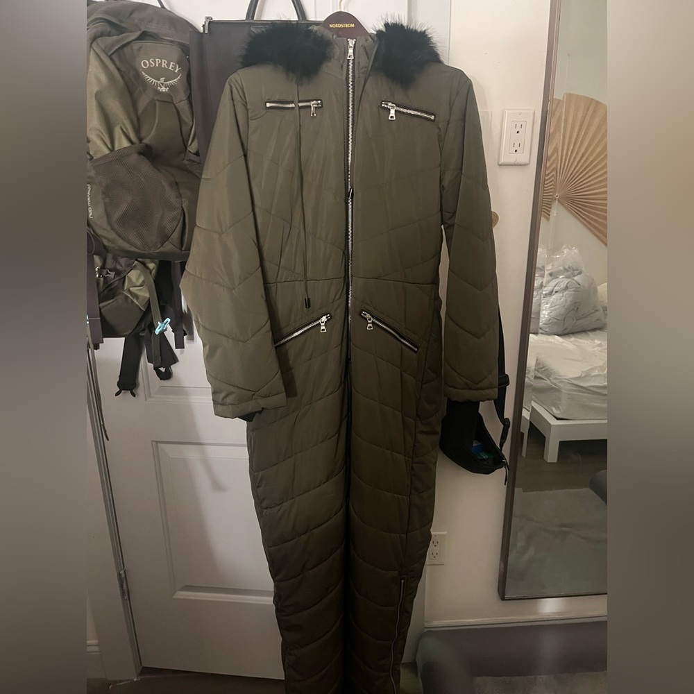 Olive Green Snow Suit Ski